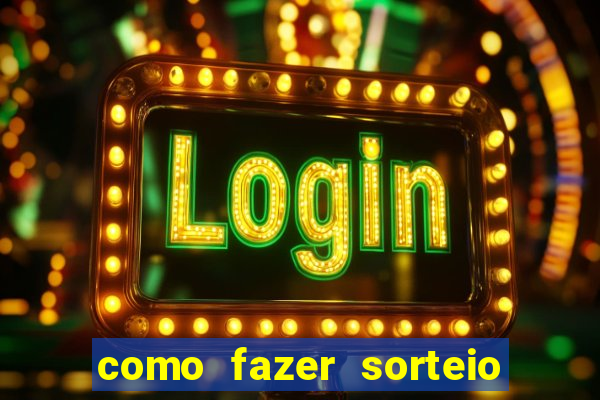 como fazer sorteio de cores online